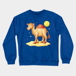 Hand Drawn Cartoon Camel Crewneck Sweatshirt